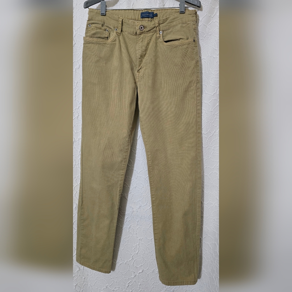 Biltmore Mens Khaki Colored Jeans Size 32x32 98% Cotton 2% Spandex
